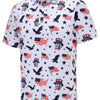 Men's USA Flag Golf Polo Shirts / X-Large