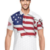 PAGYMO Flag Printed Men's Golf Polo / Medium