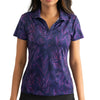 YATTA GOLF Ladies Violet Elite V-Neck Polo / Medium
