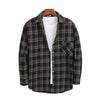 Men's Cotton Flannel Plaid Long Sleeve Dress Shirts