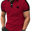 SOLY HUX Men's Slim Fit Golf Tees Red Graphic / XX-Large