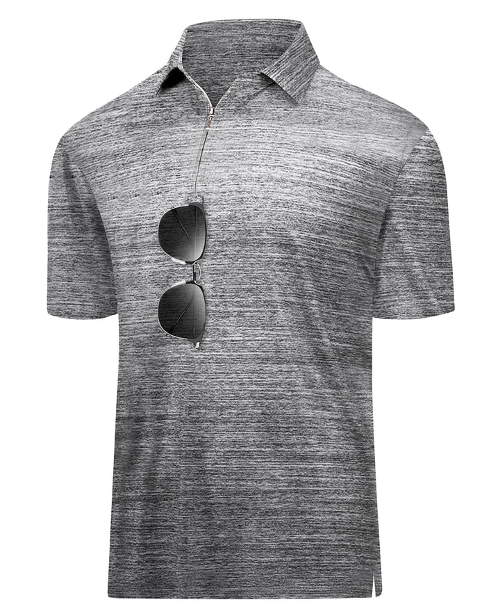 Hodaweisolp Men's Quick-Dry Athletic Golf Polo - Grey Light / X-Large