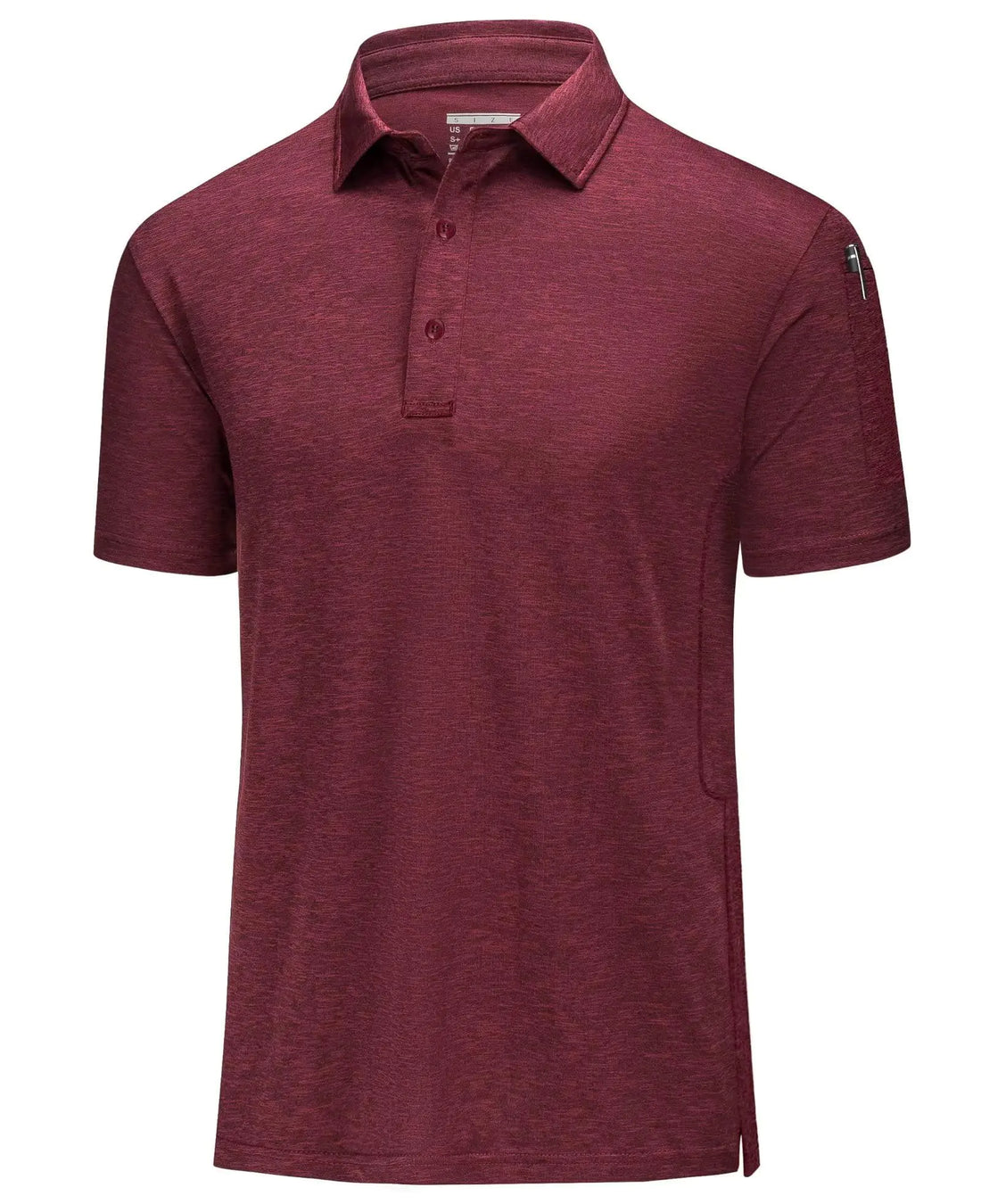 MAGCOMSEN Men's Quick Dry Golf Polo in Wine Red / X-Large