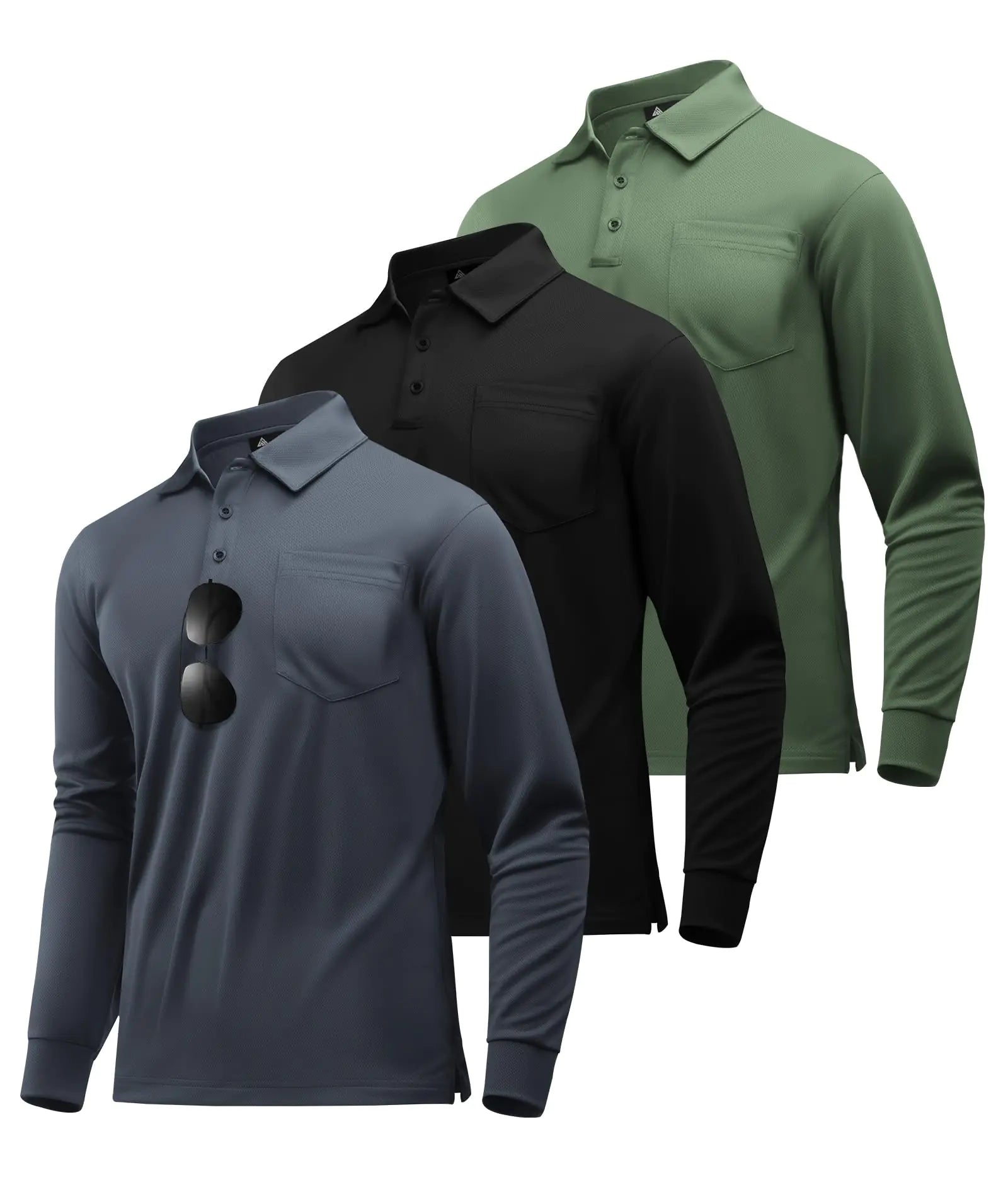 SwissWell Men's Trio-Pack Polo Shirts with Pockets / XX-Large