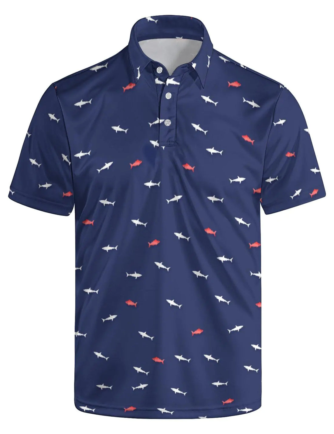 GDEVIG Shark Graphic Golf Polo / XX-Large