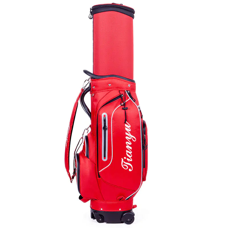 Golf Travel Bag with 4-Wheel Design and Dual Cap Holder