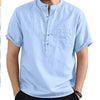 2024 Men's Summer Short Sleeve Cotton Linen Shirts