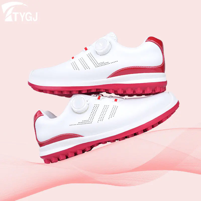 Women's Waterproof Golf Shoes with Knob Laces