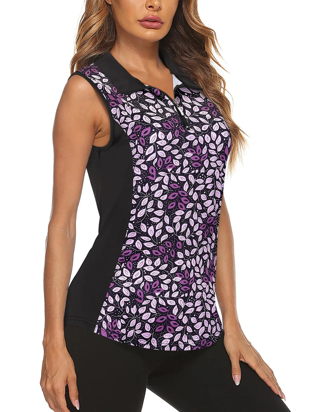 Chic Flexi-Zip Athletic Tops for Women  / Large