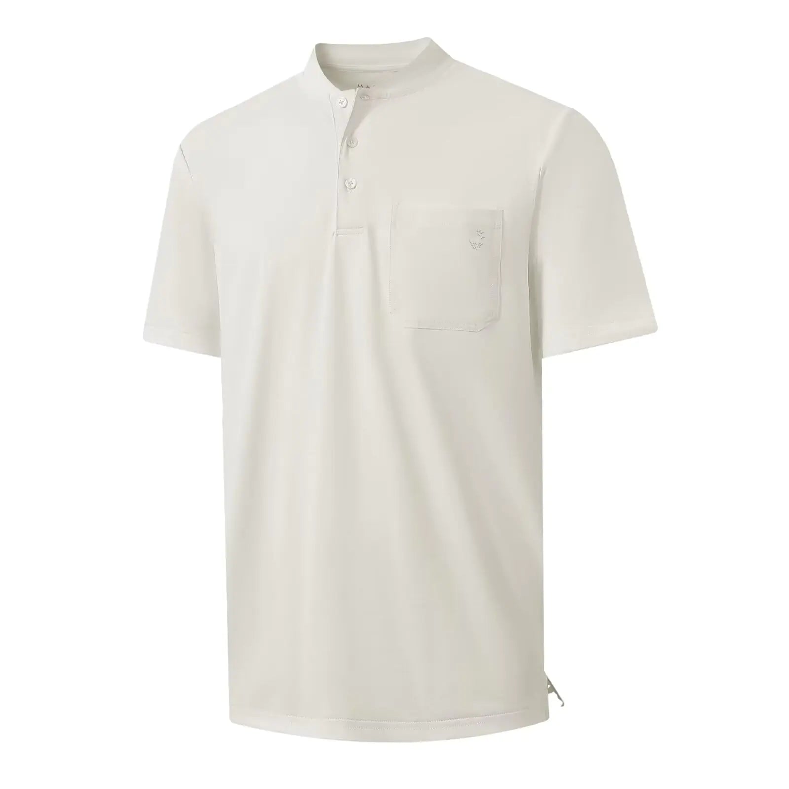 Rouen Men's Collarless Golf Henley Shirt - Moisture-Wicking, Short Sleeve  / XX-Large
