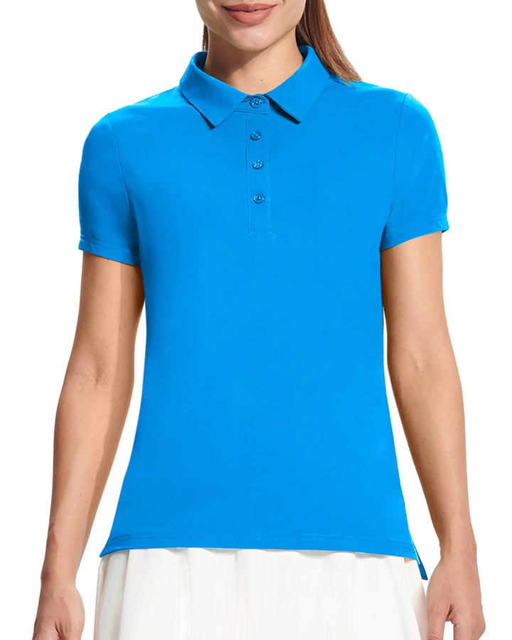 ISEEGZ Women's Lightweight Polo - Blue / Small