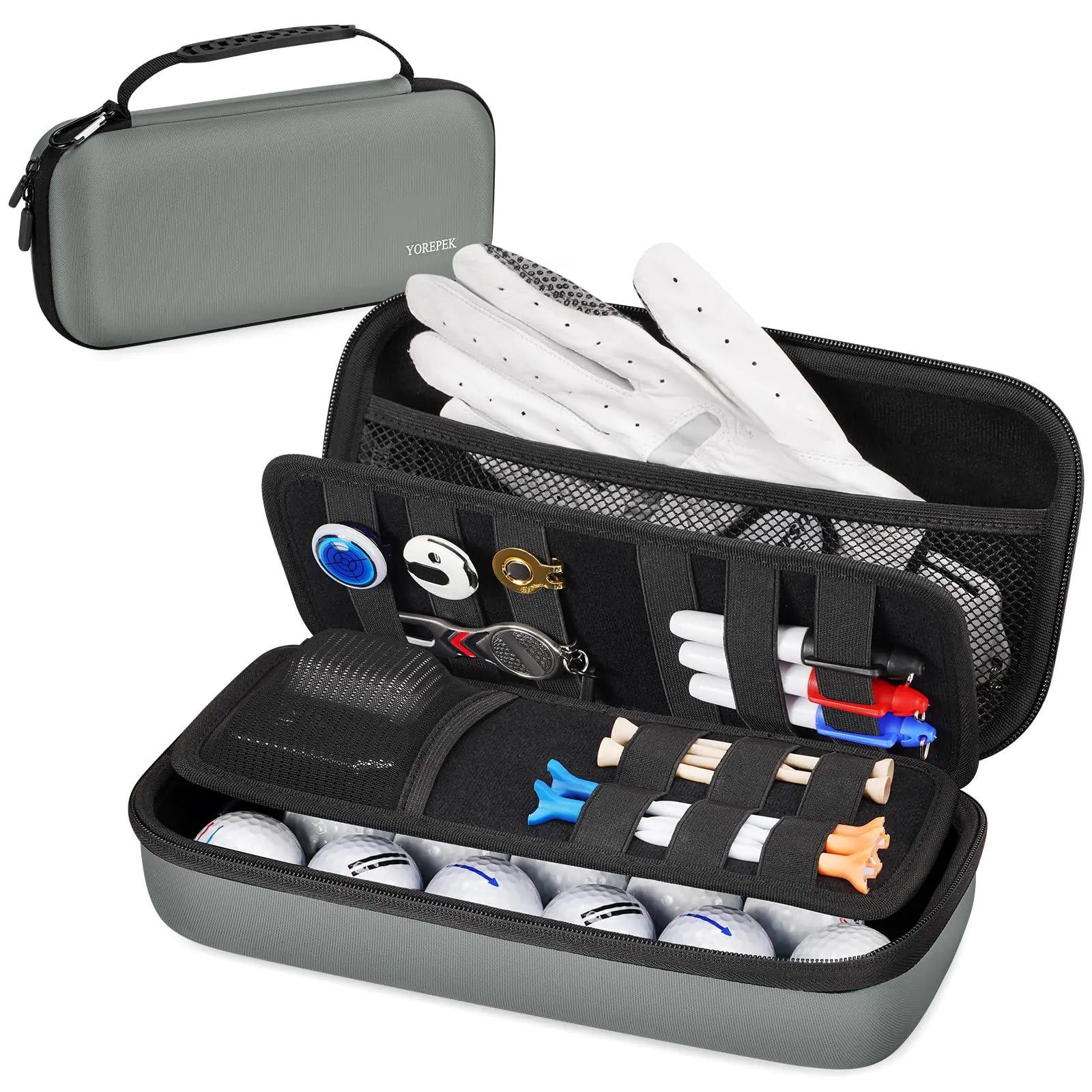 YOREPEK Golf Essentials Organizer with Glove Shaper and Accessories Case