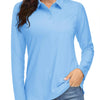 Polaris Women's Long Sleeve Golf Polo - UPF 50+ UV Protection / X-Large