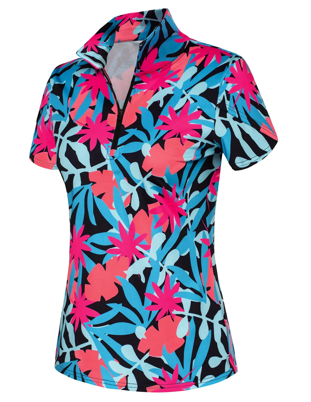 Ladies' Tropical Leaf Slim Fit Polo / Small