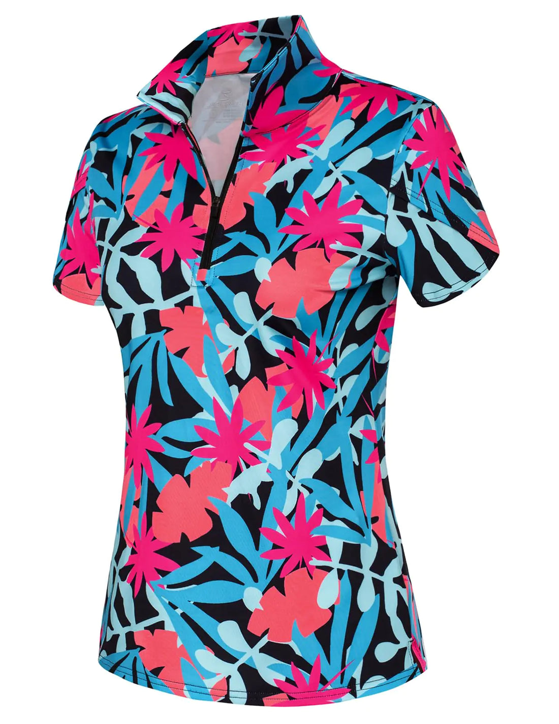 Ladies' Tropical Leaf Slim Fit Polo / Small