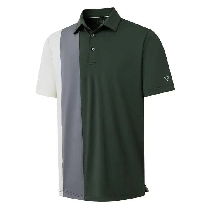 MAELREG Men's Performance Golf Polo - Olive / Large