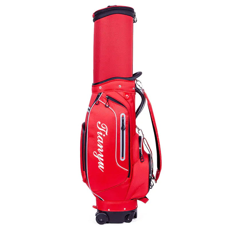 Golf Travel Bag with 4-Wheel Design and Dual Cap Holder