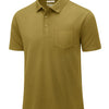 MAGCOMSEN Men's Cotton Blend Polo with Pocket - Brown / XX-Large