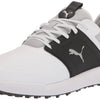 PUMA Golf Mens Ignite Elevate Golf Shoe Puma White-Puma Black-Metallic Silver / 9.5