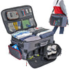 Golf Pro Organizer Bag with Dual Shoe Compartments - Gray & Red