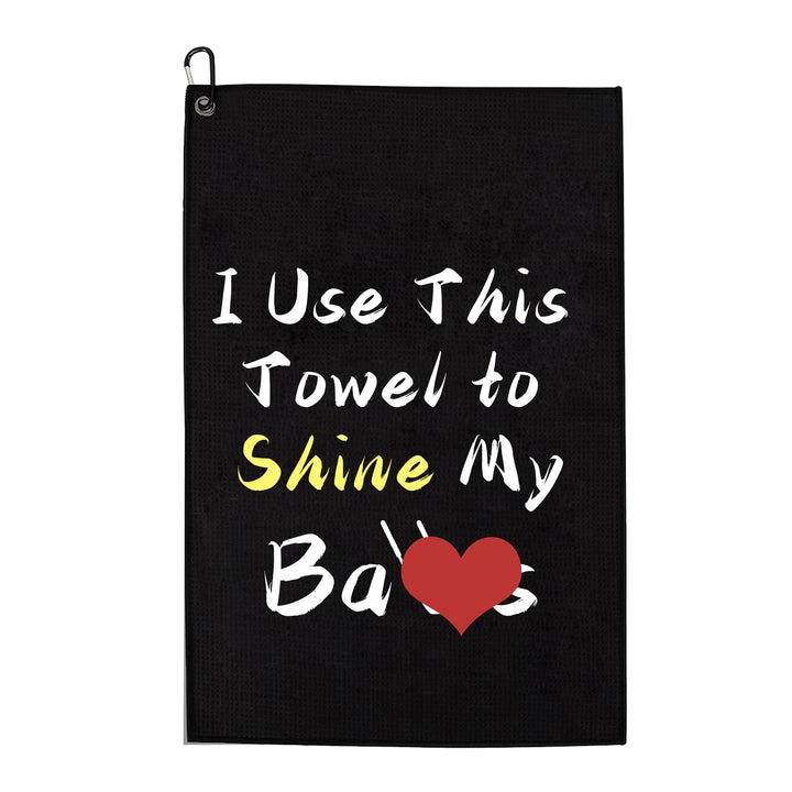 Clip-On Microfiber Golf Towel with Funny Quote
