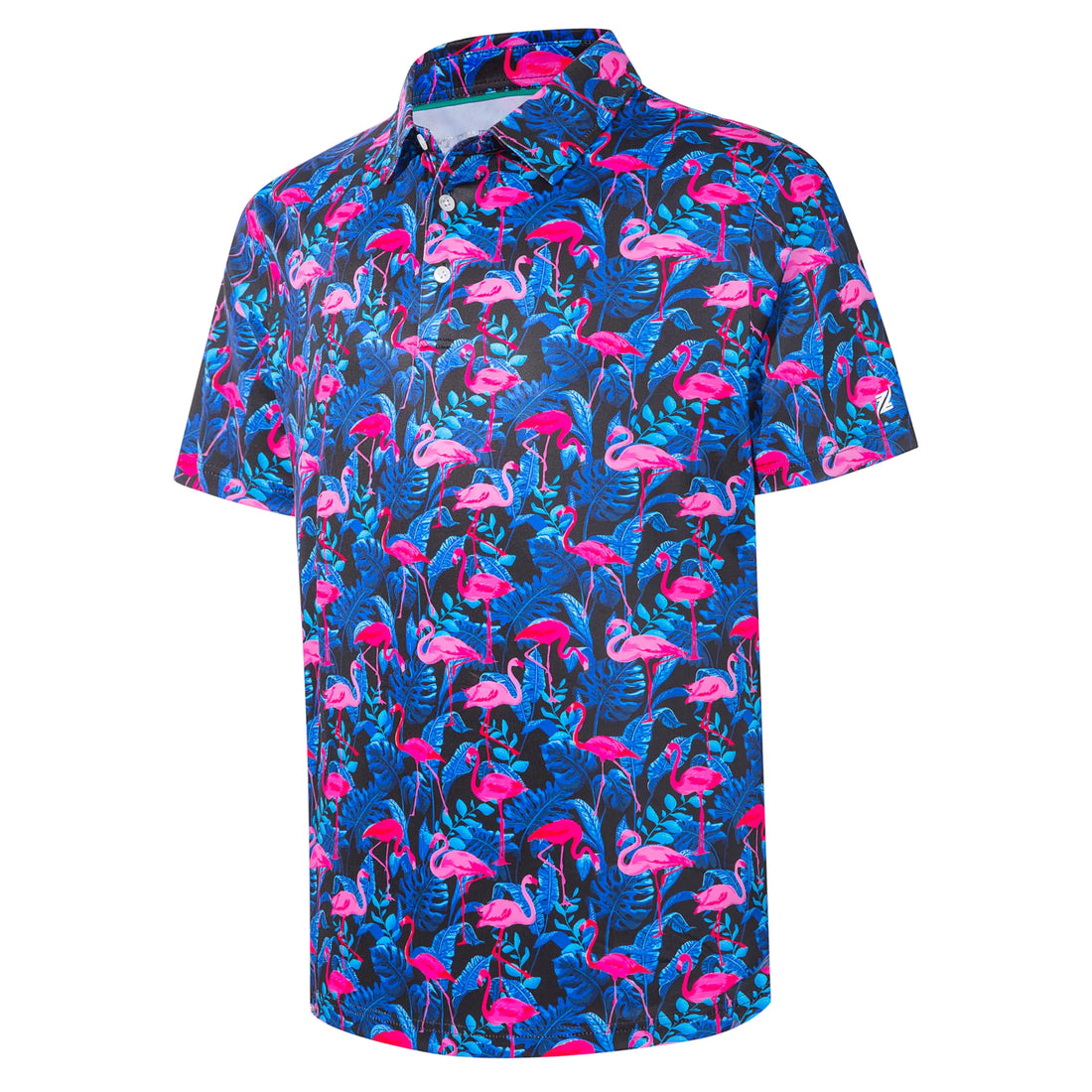 Blue Flamingo Moisture-Wicking Men's Golf Polo / Small