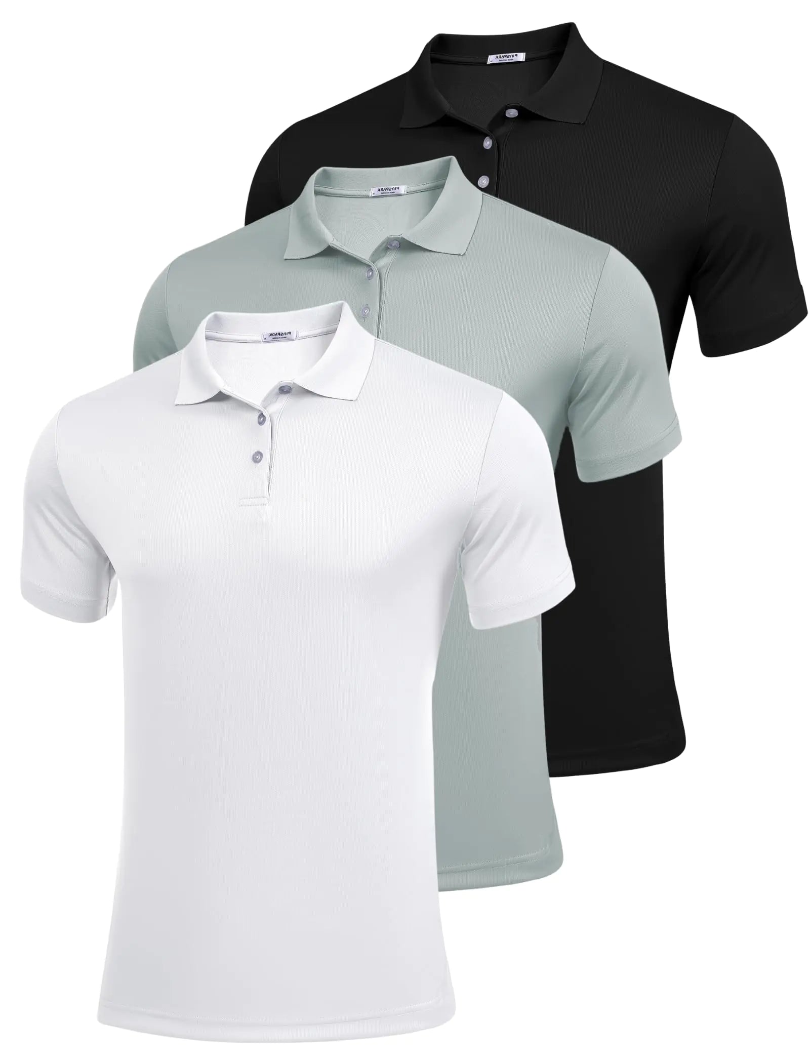 GolfPro 3-Pack Men's Polo Shirts Quick Dry / X-Large