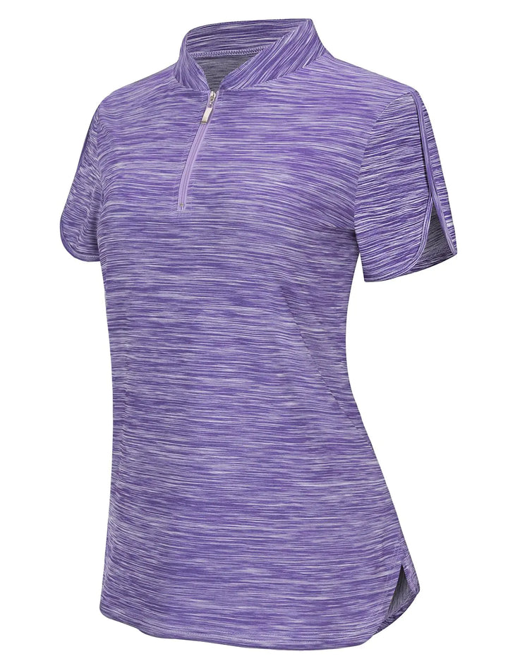 Viracy Women's UV Protected Zip Golf Polo / Large