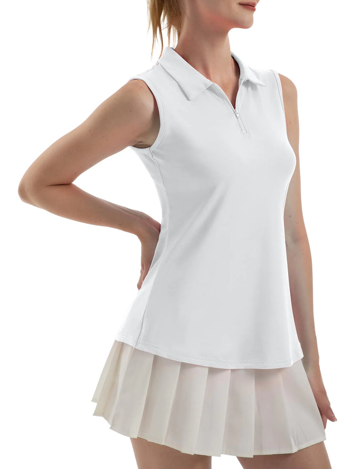 FKEEP Quick Dry Sleeveless V-Neck Polo Tank Top / Small