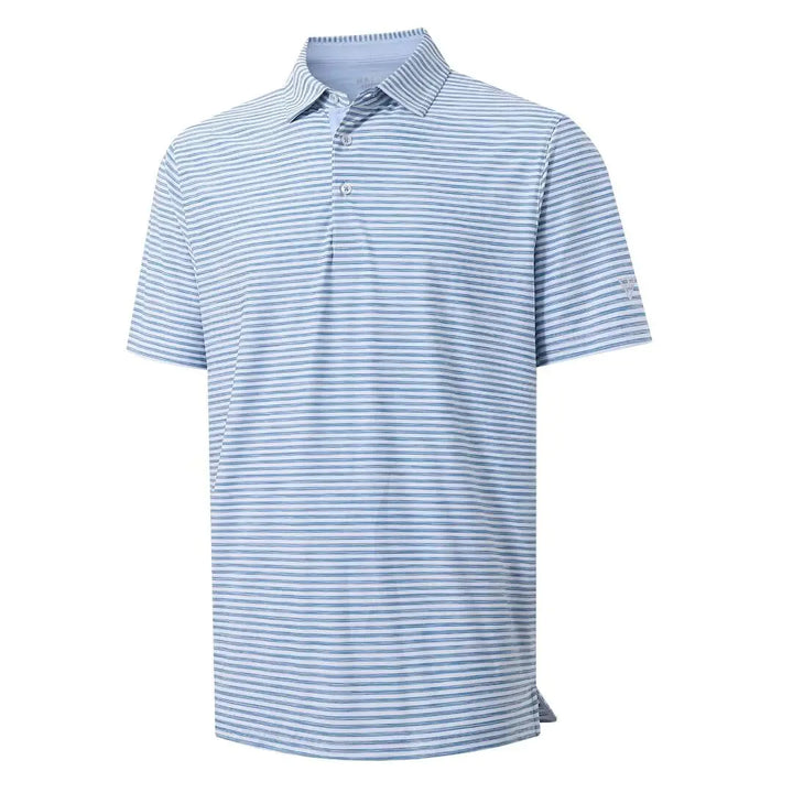 Stride Golf Polos - Men's Dry-Fit Striped Shirt / Medium