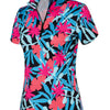 Ladies' Tropical Leaf Slim Fit Polo / Small