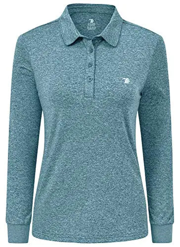 AIRIKE Women's Long Sleeve Golf Polo - Moisture-Wicking and Quick-Dry / X-Large