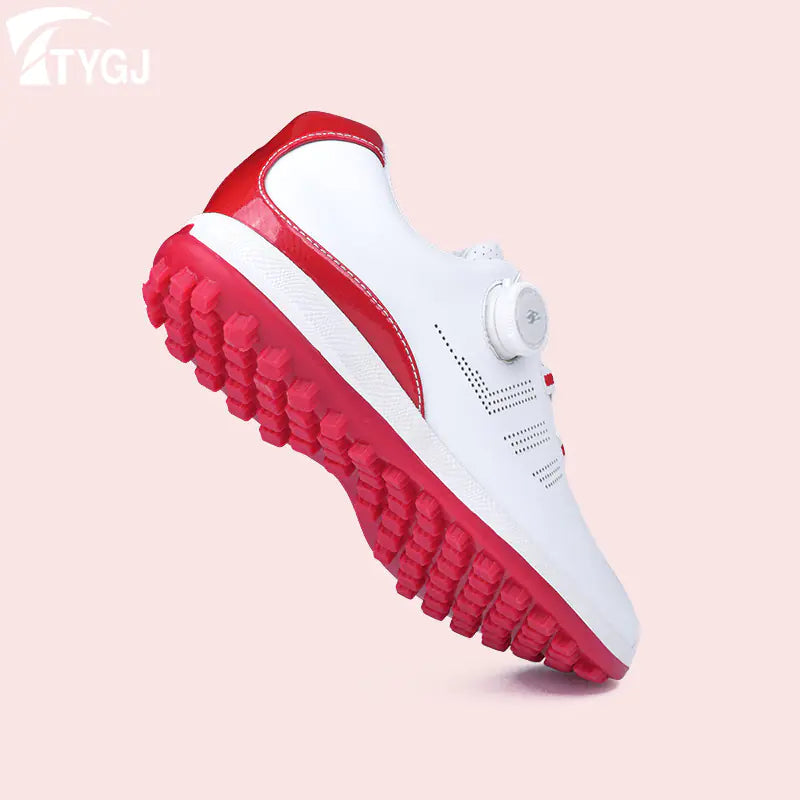 Women's Waterproof Golf Shoes with Knob Laces