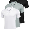 GolfPro 3-Pack Men's Polo Shirts Quick Dry / X-Large