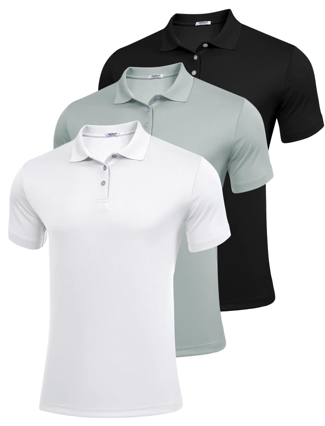 GolfPro 3-Pack Men's Polo Shirts Quick Dry / X-Large