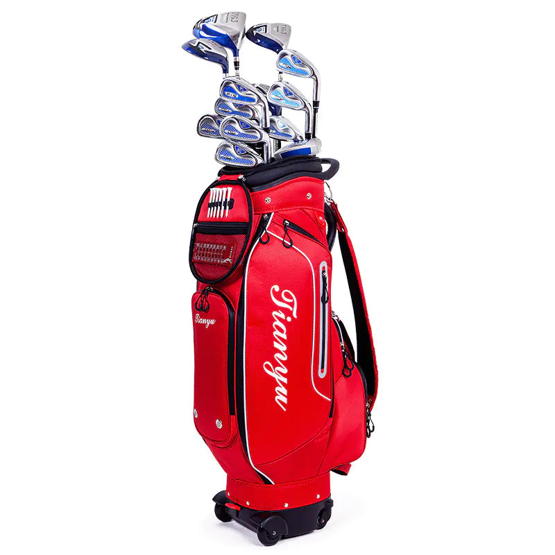 Golf Travel Bag with 4-Wheel Design and Dual Cap Holder