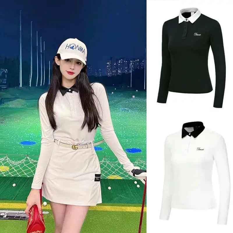 Women's Long Sleeve Golf Top for Outdoor Activities