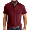 Men’s Athletic Polo Shirts Short Sleeve Cotton Button Collared Shirt