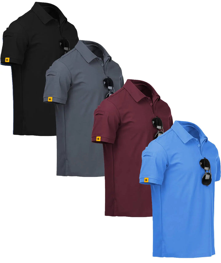 Polo Pro 4-Pack Men's Moisture-Wicking Shirts - Assorted Colors / X-Large