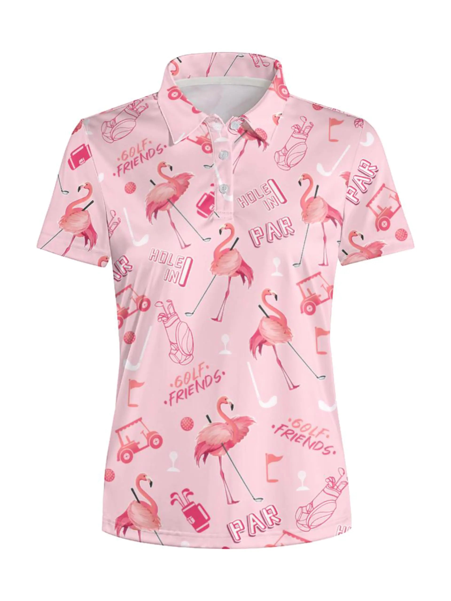 Flamingo Quick-Dry Golf Polo for Women  / Medium