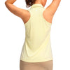 SANTINY Women's Sleeveless Athleisure Polo Tank Light Yellow / Small