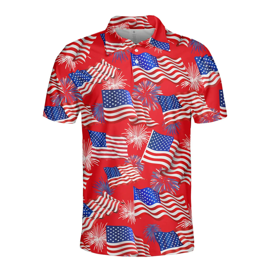 Patriotic Men's Golf Polo Shirts / Large