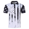 Patriotic Golf Polo for Men - Moisture Wicking USA Flag Shirt / XX-Large
