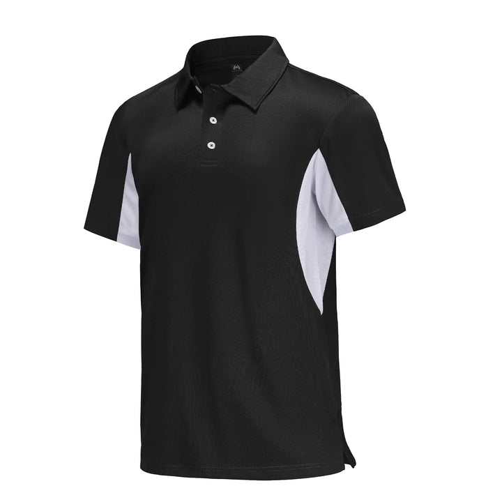 Men's Quick-Dry Golf Polo - Performance Fit - Black / X-Large