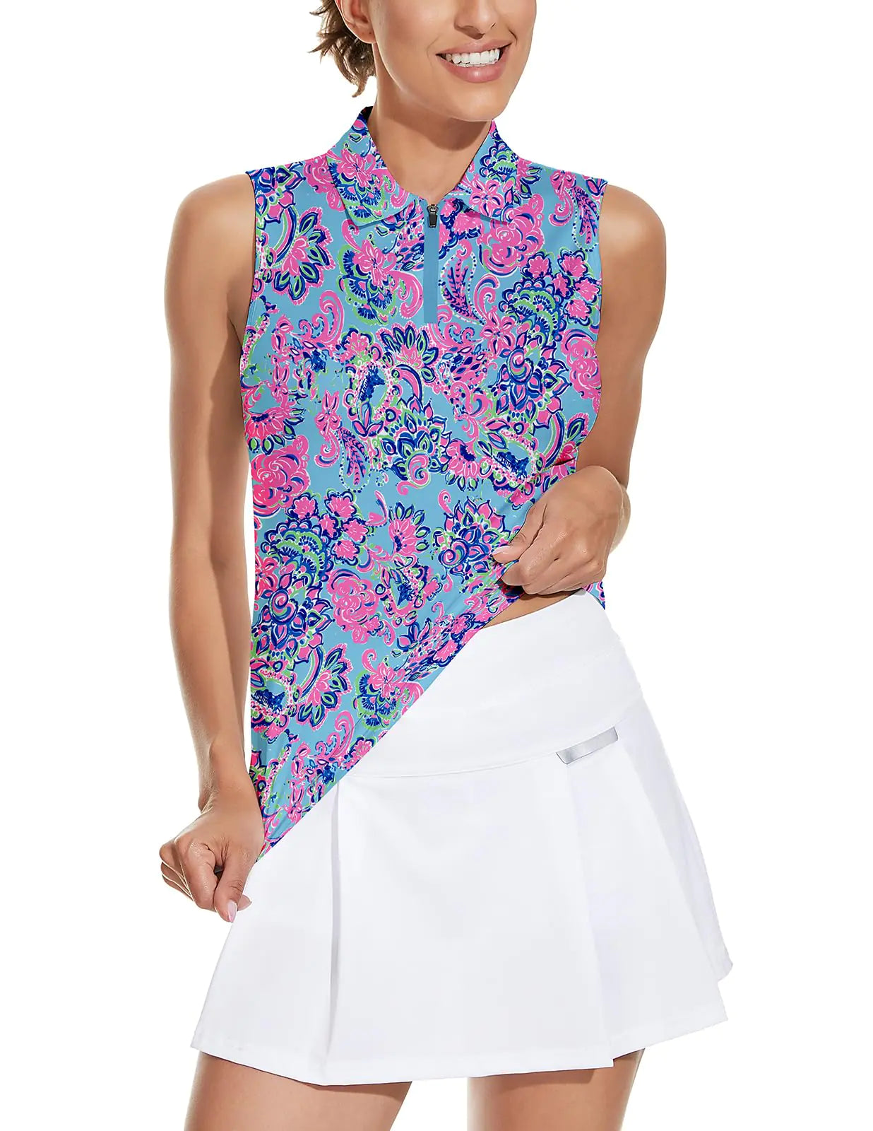 Ladies' Sunsafe Sleeveless Golf Polo / Medium