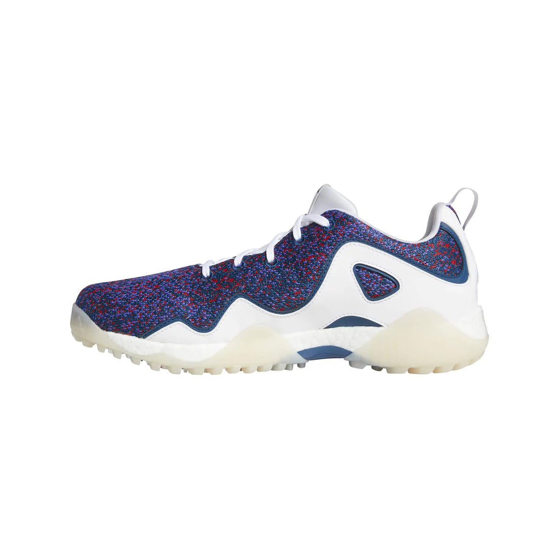 adidas Mens Codechaos 21 Primeblue Spikeless Golf Shoes White/Legend Mar/Scarlet 12.5