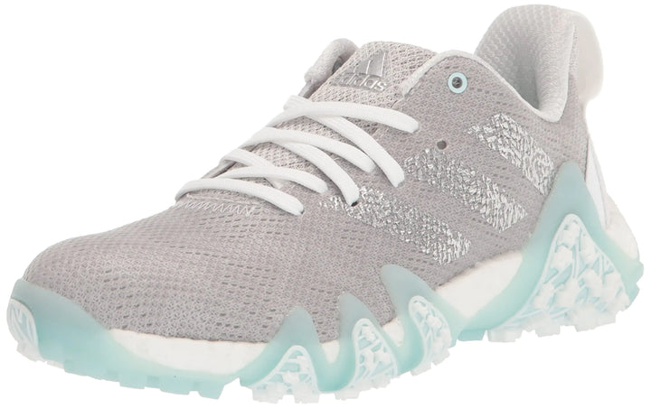 adidas Womens CodeChaos 22 Spikeless Golf Shoes Grey One/Silver Metallic/Almost Blue / 10