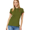 US Polo Assn. Women's Pique Stretch Polo - Cotton Blend Short Sleeve Shirt / Large