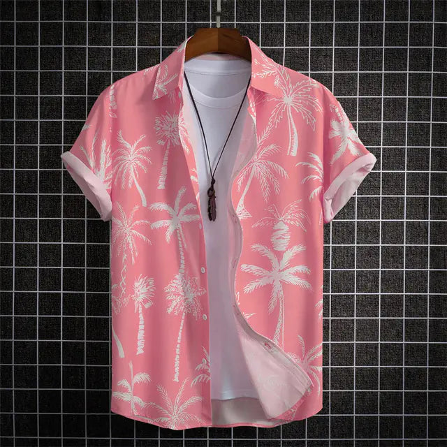 Men's Hawaiian Oversized Short Sleeve Summer Shirts
