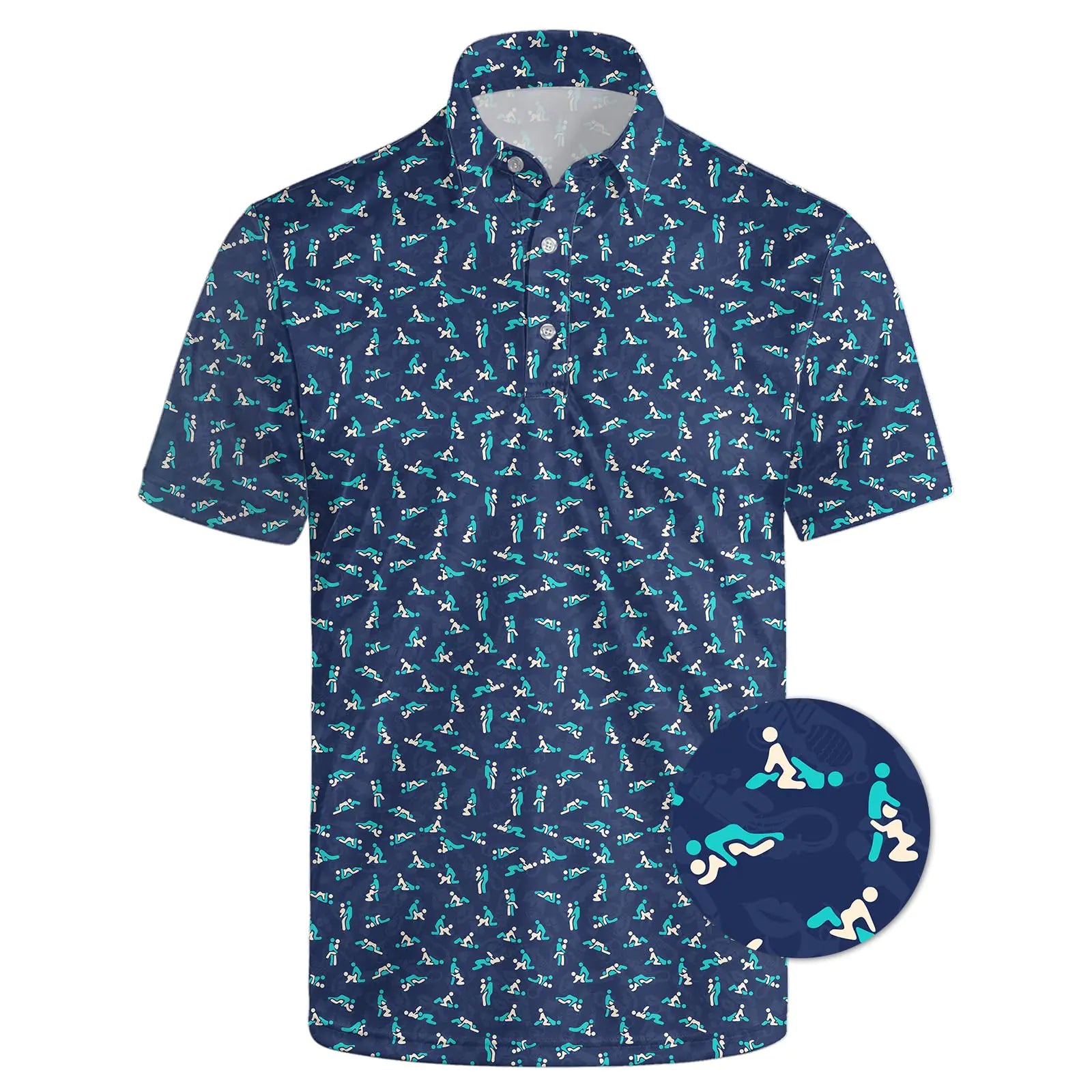 FlexiWick Men's Fun Golf Polos / X-Large